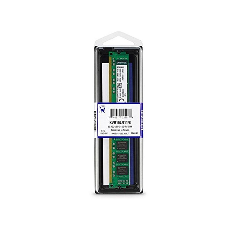 KINGSTON - Memoria RAM Kingston DDR3L 8Gb 1600Mhz PC KVR16LN118
