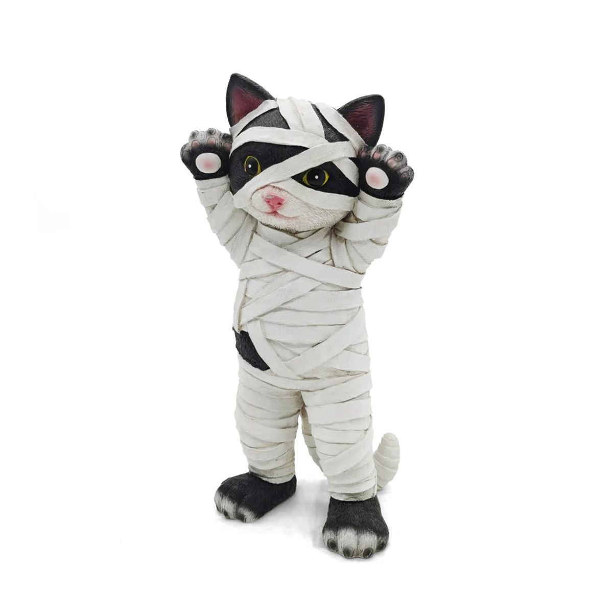 FRANK & MORTIS - Gato Momia 30 Cm Decoración Halloween Estatua F&m