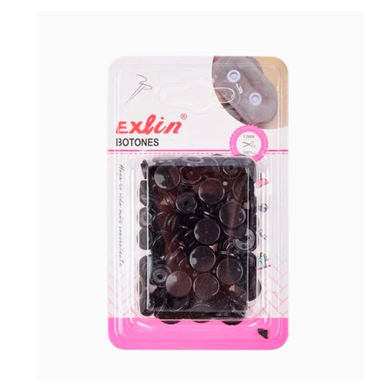 GENERICO - Botones Negros 24 piezas Color negro