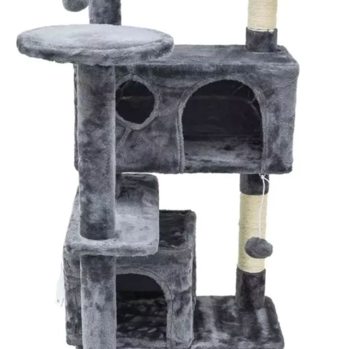 MUNDO MAGIA - Torre Rascador Para Gatos Con 2 Cajas Plegables Gris