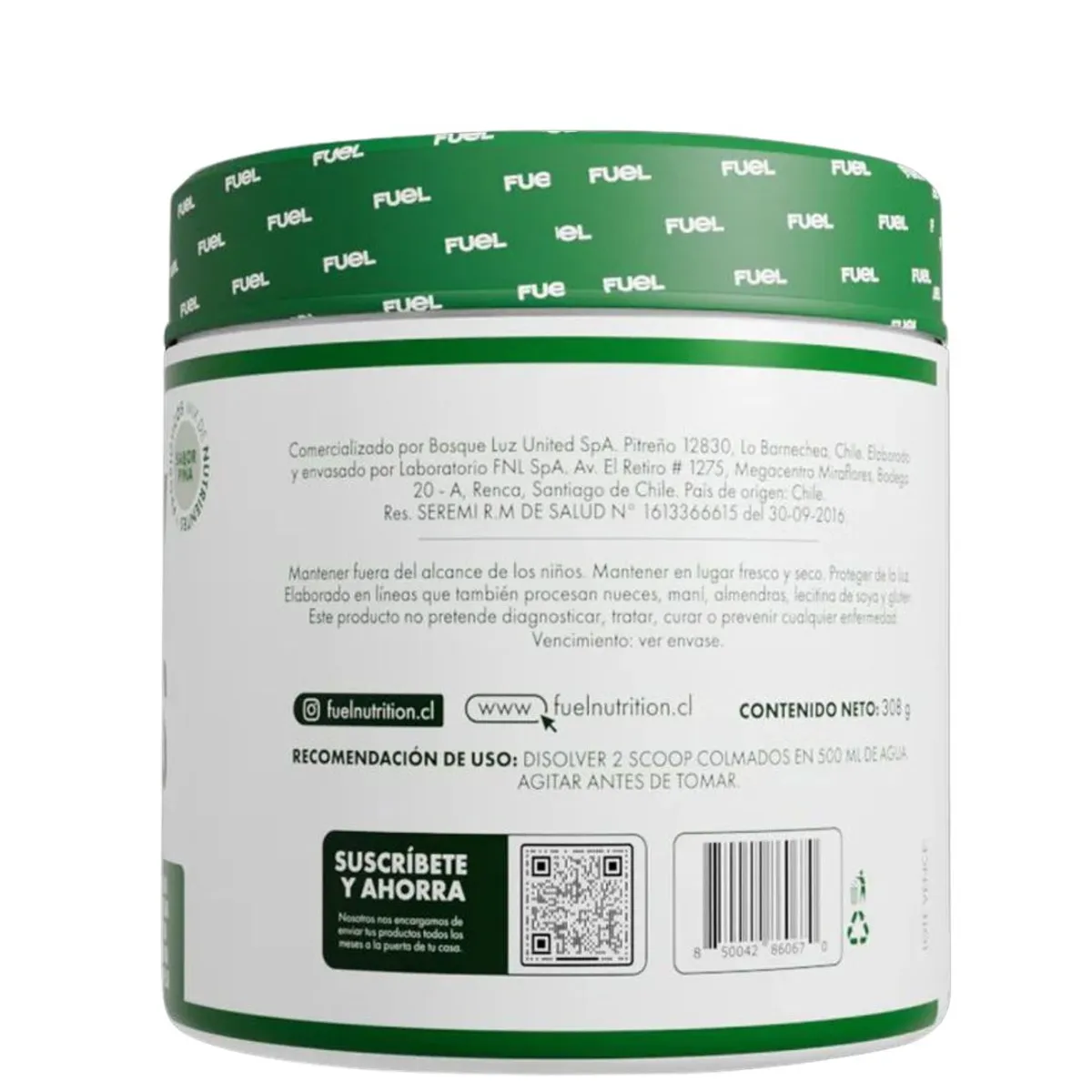 FUEL NUTRITION - Daily Greens Detox + 14 Cepas De Probióticos Sabor Piña- Fuel