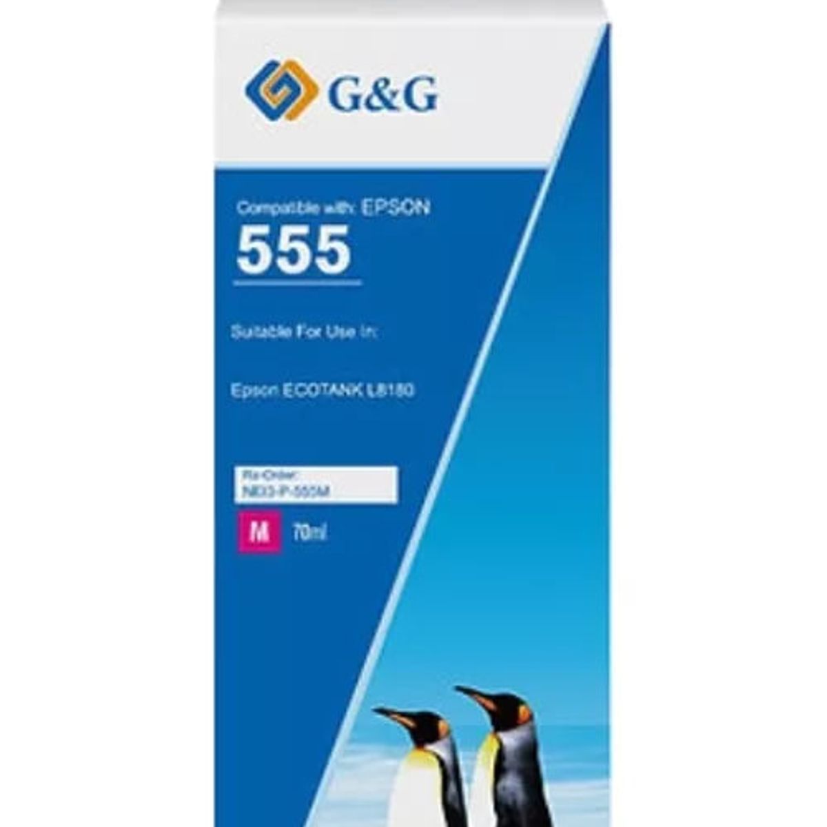 GENERICO - Tintas T555 Para Epson Color Magenta 70 ml Premium L8160 G&G