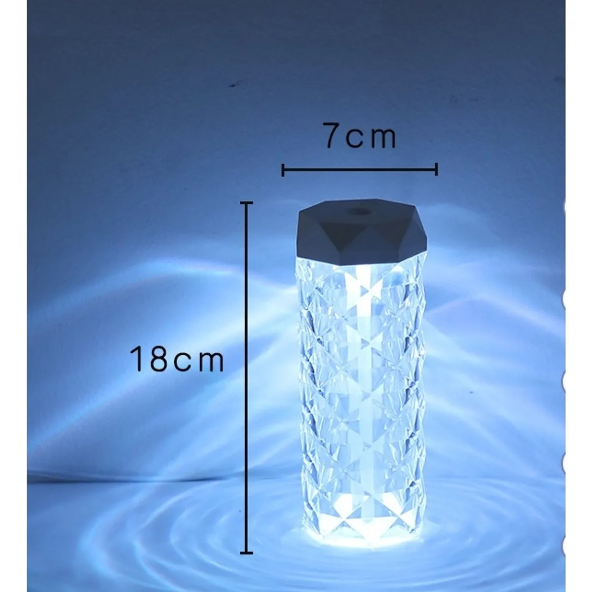 ATURE - Humidificador Cristal Escritorio Oficina USB 7 Colores Led