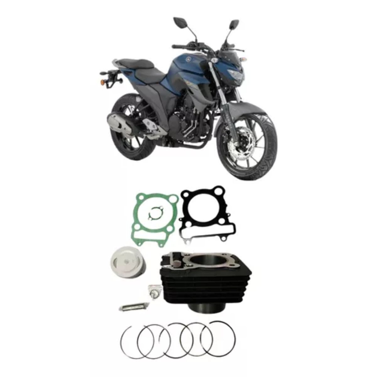 GENERICO - Kit De Cilindro Para Moto Fz 25 Fazer 250 Lander 250
