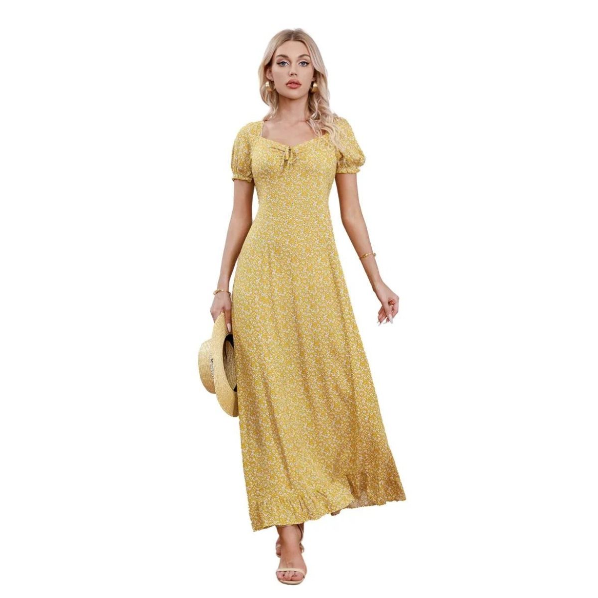 LIKE SHOP - Vestido Verano Largo Mujer Floral Maxi Vestido 238