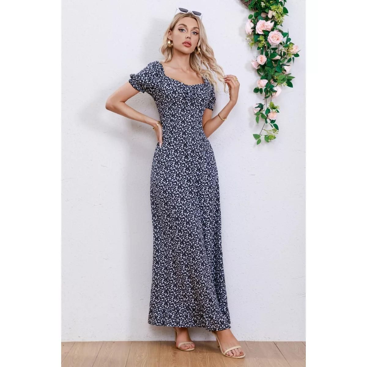 LIKE SHOP - Vestido Verano Largo Mujer Floral Maxi Vestido 238