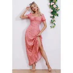 MPROPIA - Vestido Verano Largo Mujer Floral Maxi Vestido 238