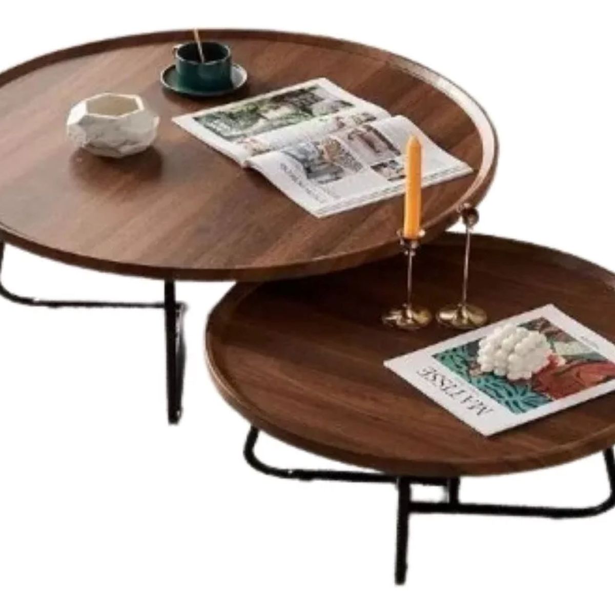 MUNDO MAGIA - Juego Mesa De Centro Madera Natural