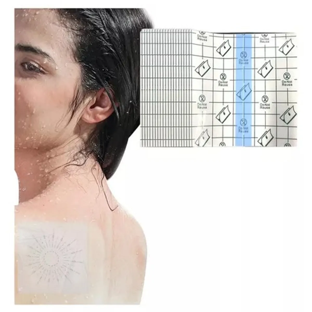 GENERICO - 20 Parche Impermeable Parche Para Heridas Parche Ducha