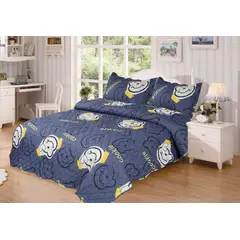 GENERICO - CUBRECAMA QUILT DE VERANO 1.5 PLAZAS CON DISEÑO AZUL OSOS TF