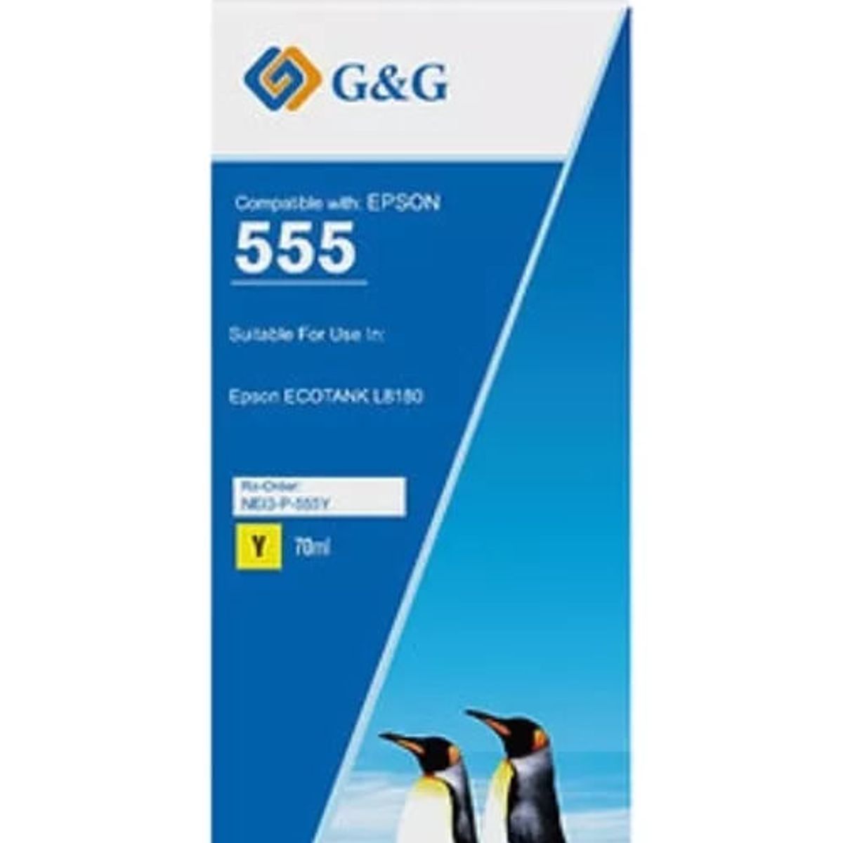 GENERICO - Tinta T555 Para Epson Color Amarillo 70 ml Premium L8160 L8180