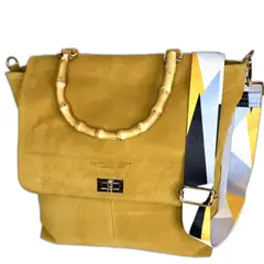 CLAUDIA CERDA - Sara Bag hermosa y delicada cartera en suave reno color mostaza