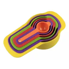 GENERICO - Set cuchara medidora gramos cuchara y taza medidora 6 Pza