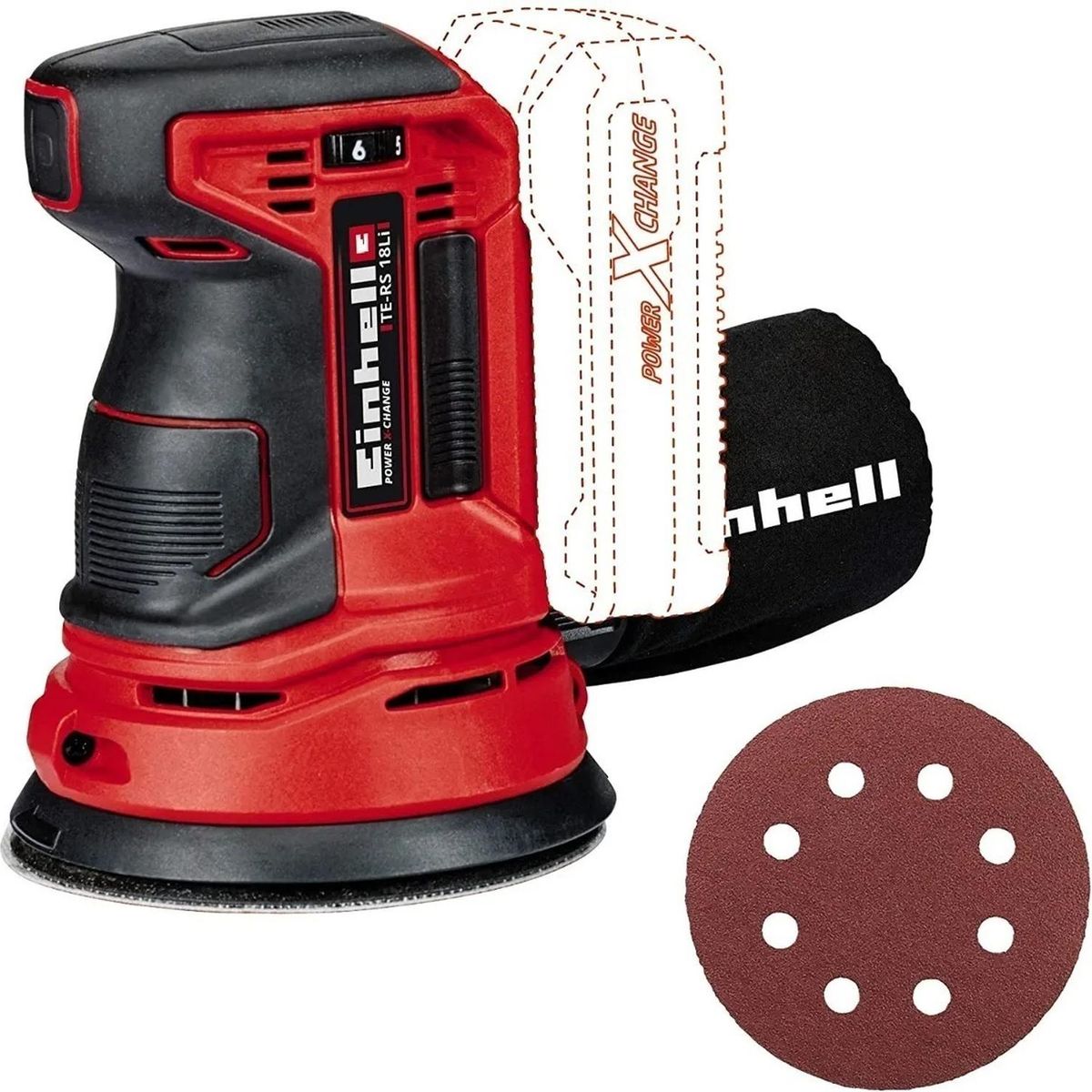 EINHELL - Lijadora orbital inalámbrica 18V TE-RS 18 Li Einhell