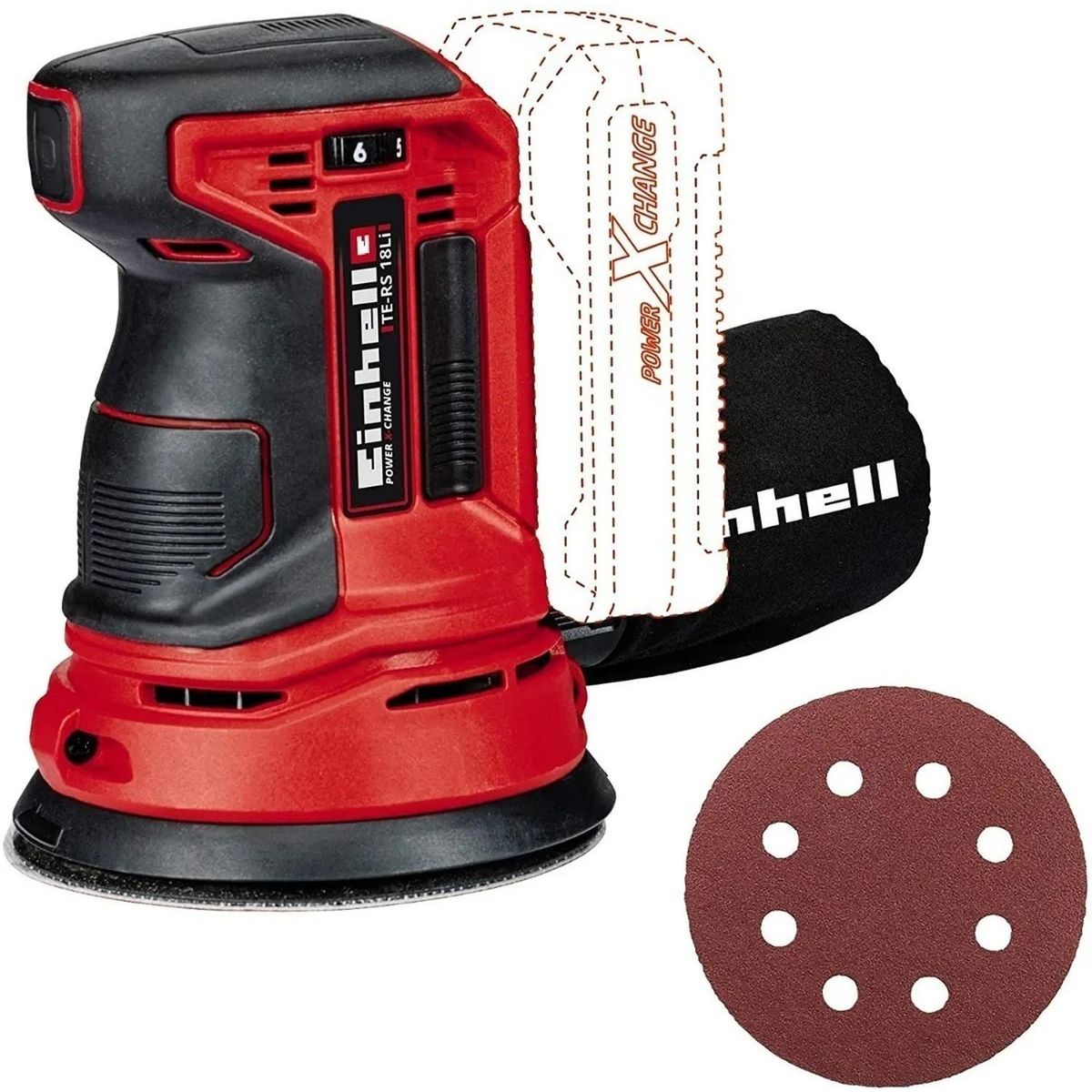 EINHELL - Lijadora orbital inalámbrica 18V TE-RS 18 Li Einhell