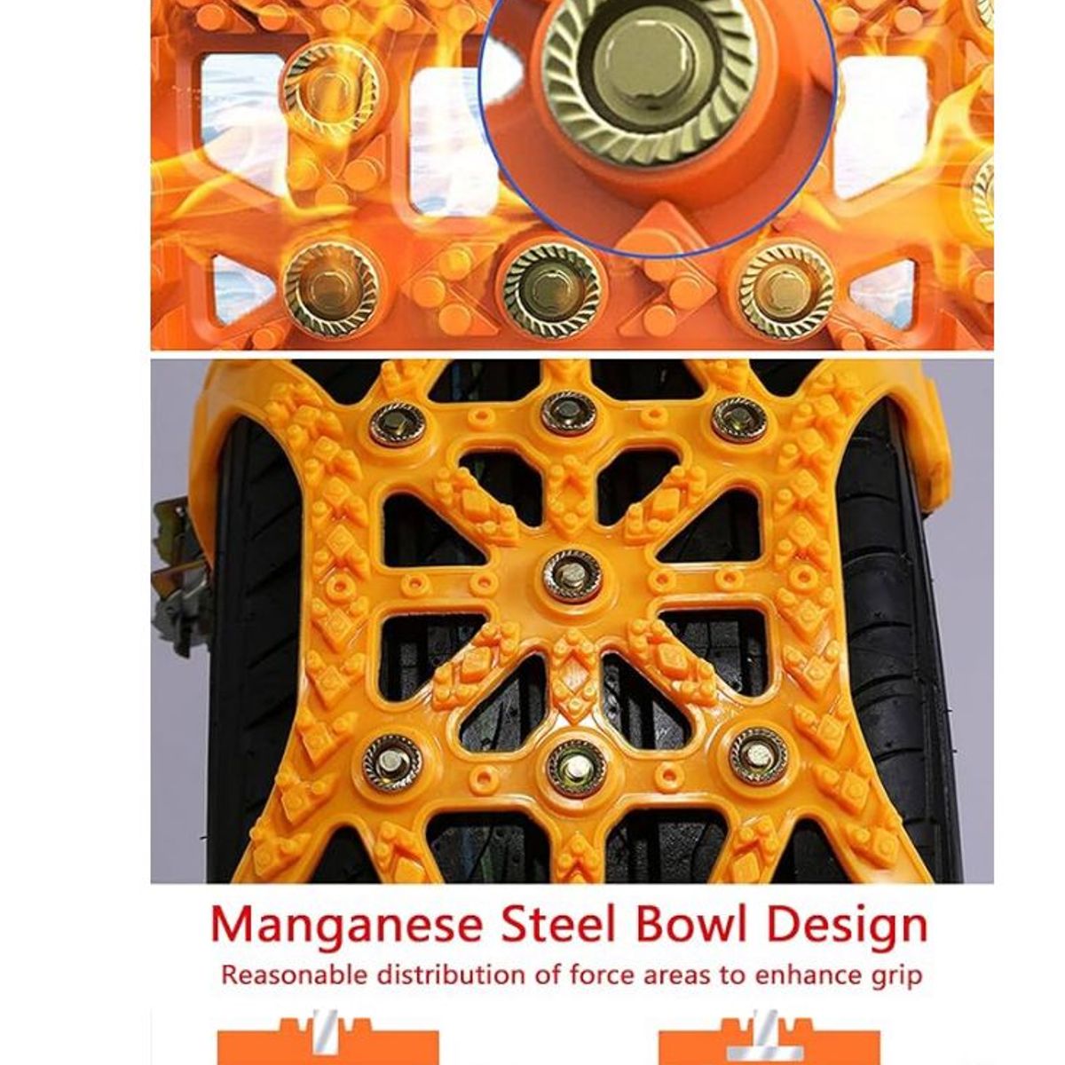 GENERICO - Kit de Cadena de nieve Para llantas de Auto universal