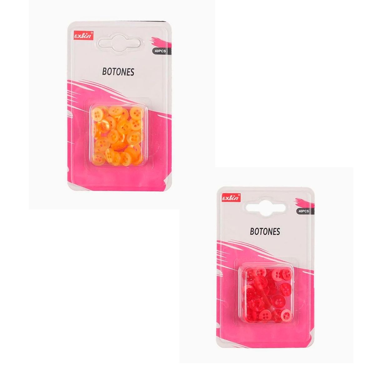 GENERICO - Set de Botones 40 pcs Color Amarillo