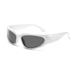 GENERICO - Gafas Lentes De Sol Gris Y2k Futurista UV400 Unisex