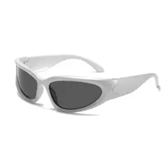 NOVY - Gafas Lentes De Sol Gris Y2k Futurista UV400 Unisex