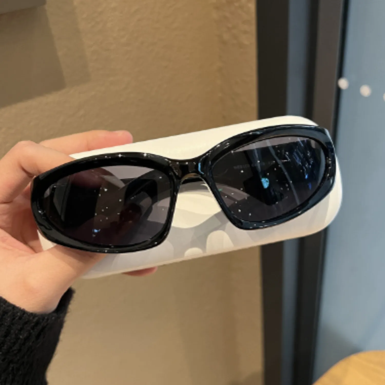 GENERICO Gafas Lentes De Sol Gris Y2k Futurista UV400 Unisex