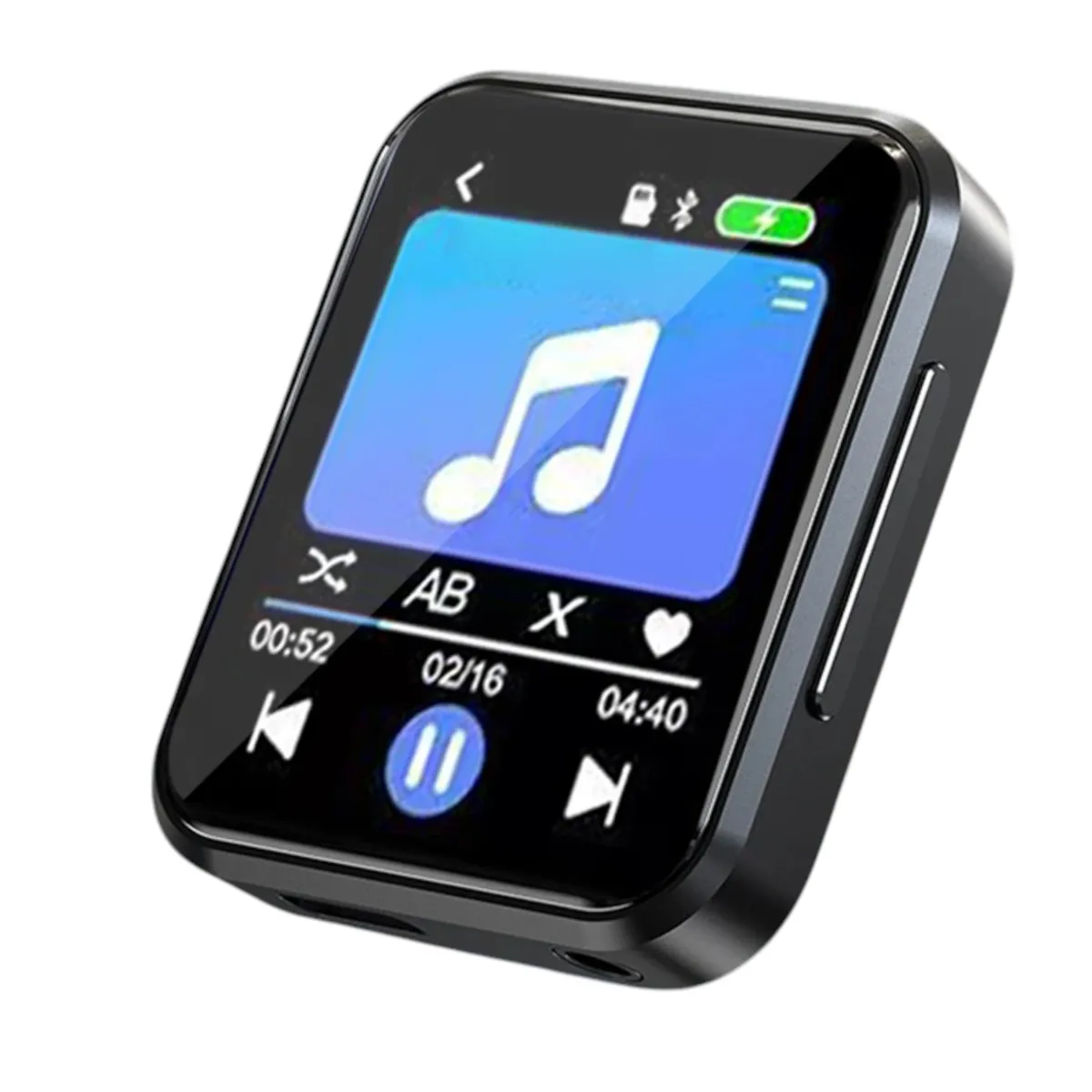 TECMASTER - Reproductor Mp3 Inalámbrico Touch Screen 16 GB Bluetooth 5.0