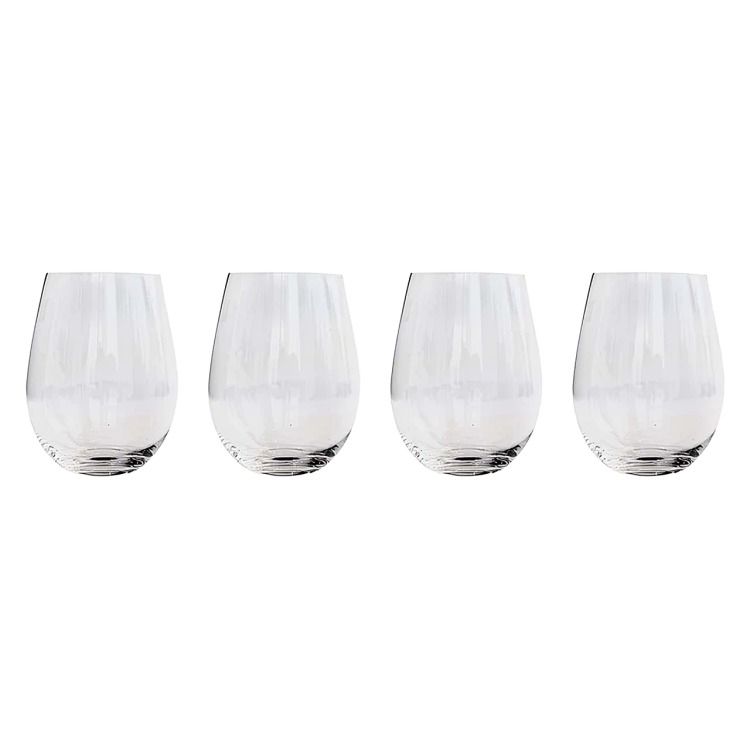 SET 4 VASOS REDONDOS VIDRIO