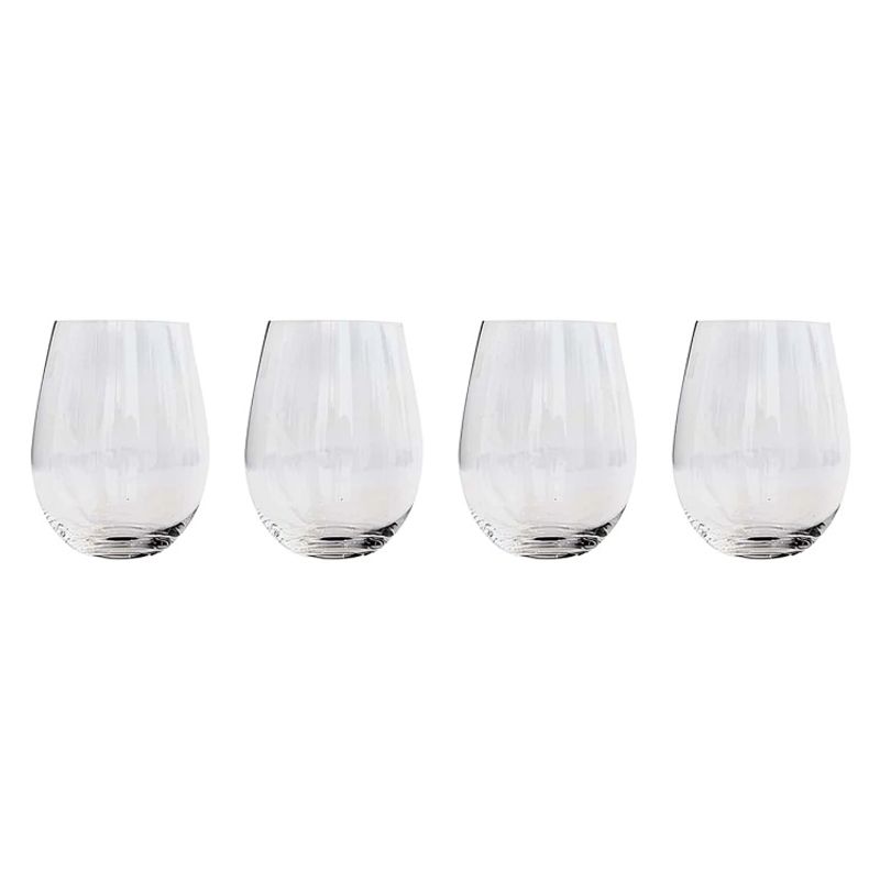 WAYU - SET 4 VASOS REDONDOS VIDRIO WAYU