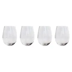 WAYU - SET 4 VASOS REDONDOS VIDRIO