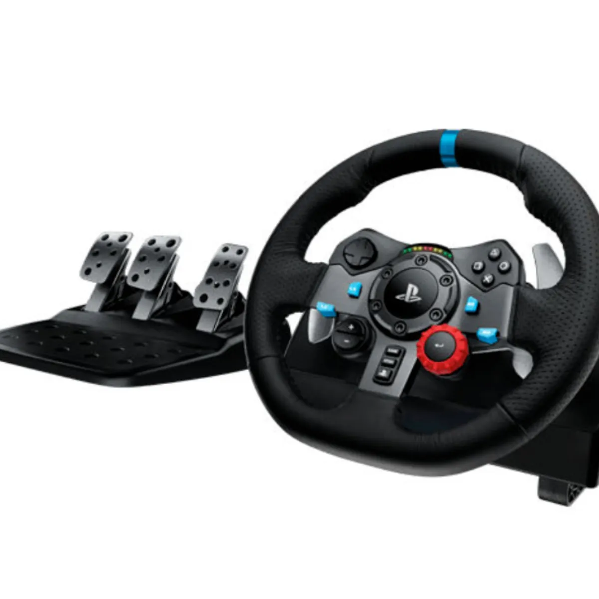 LOGITECH - Volante de Carrera - Logitech G29 Driving Force + Pedales - PS5-PS4-PC