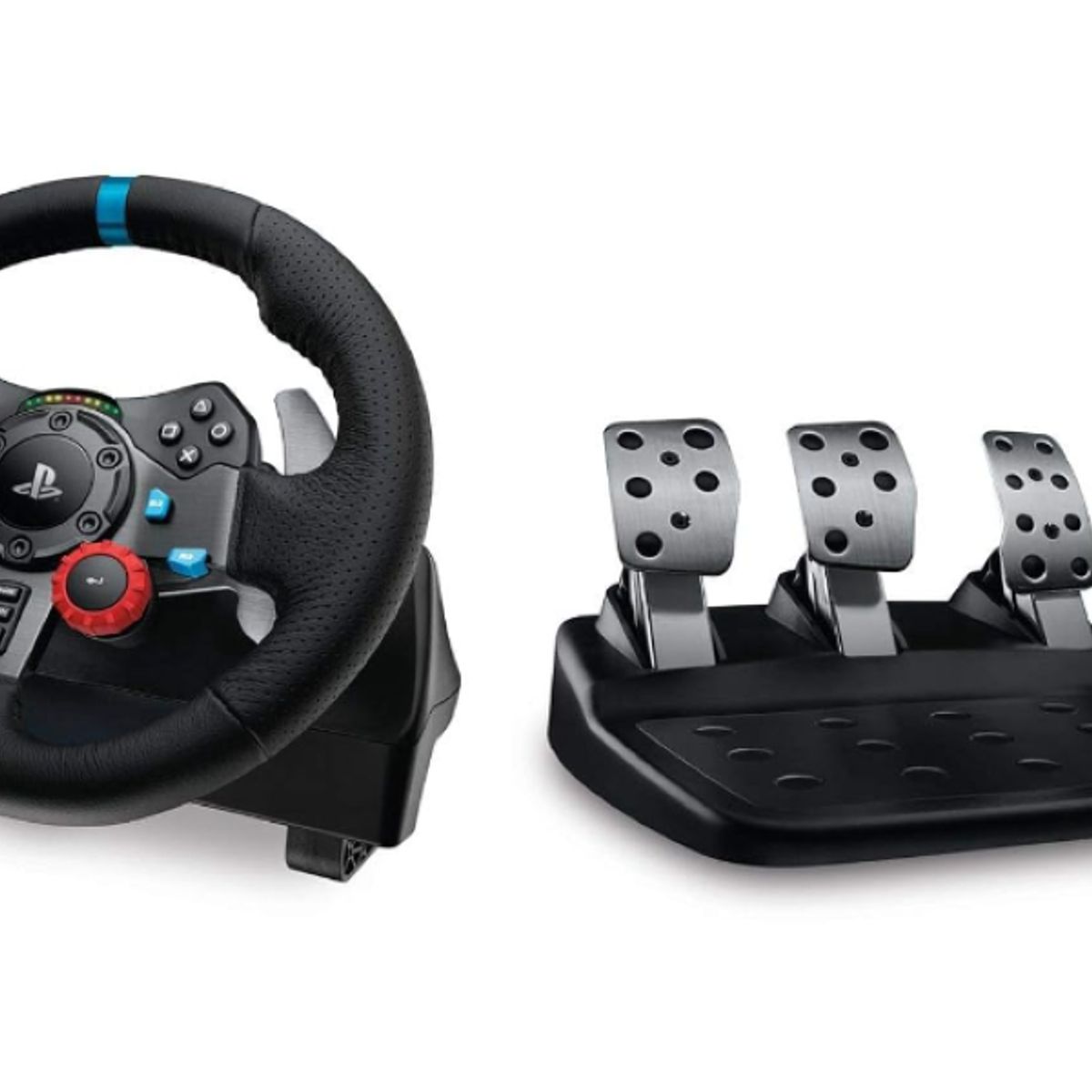 LOGITECH - Volante de Carrera - Logitech G29 Driving Force + Pedales - PS5-PS4-PC