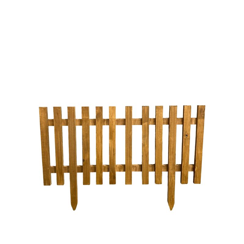 GENERICO - Cerco o reja para jardin en pino cepillado color roble 1 metro x 50cm