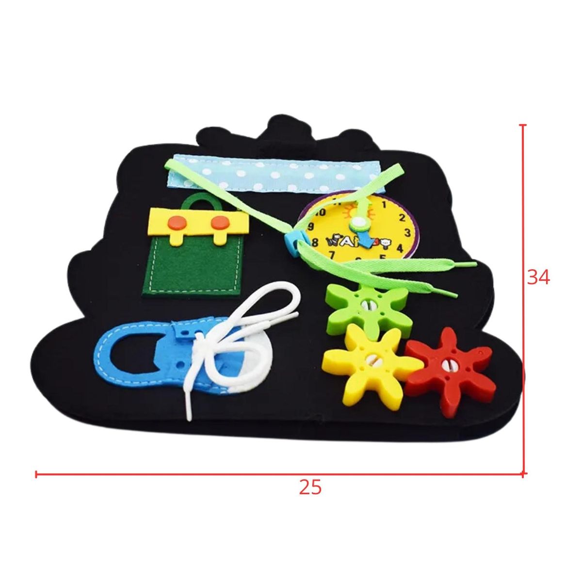 KIVARA - Tablero Sensorial Libro Bebe Desarrollo Sensorial Tigre