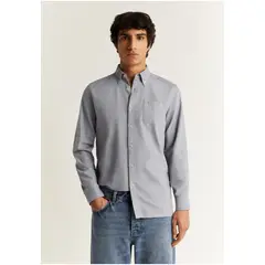 SCALPERS - Camisa Calavera Cuello Botones Greyishblue