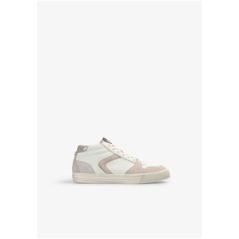SCALPERS - Zapatillas Altas Detalles Serraje Offwhite