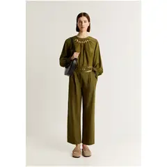 SCALPERS - Blusa Detalle Aberturas Green