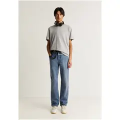 SCALPERS - Polera Lavada Calavera Lightgrey