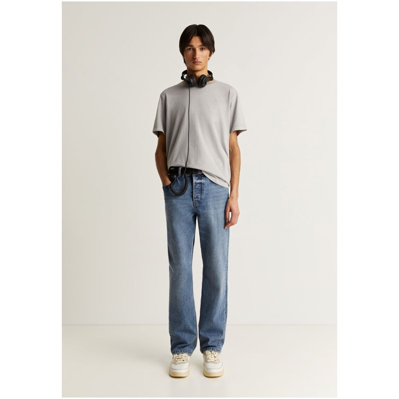 SCALPERS - Polera Lavada Calavera Lightgrey
