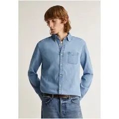 SCALPERS - Camisa Denim Bolsillo Bluedenim