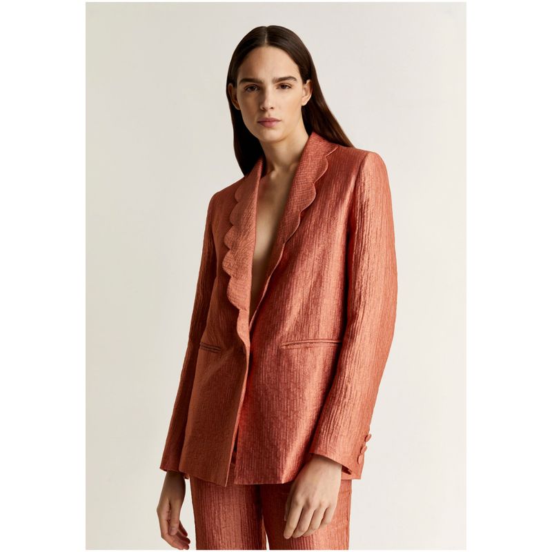 SCALPERS - Blazer Detalle Solapas Ondas Pink.