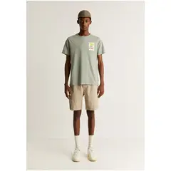 SCALPERS - Polera Etiqueta Pecho Lightkhaki