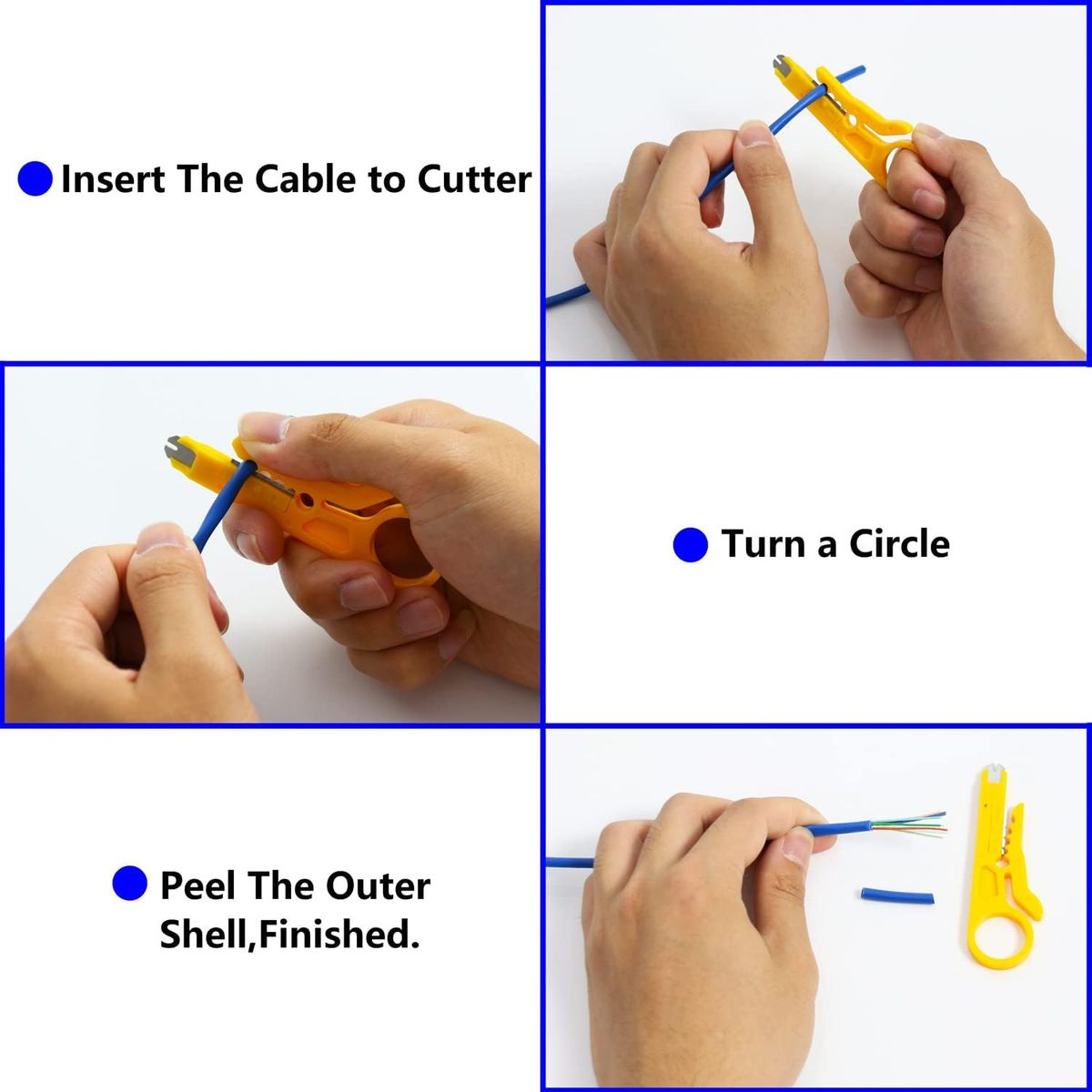 ATURE - 1 Crimpeadora Alicate Ez Rj45 Pass Through + Set de 101 Pcs