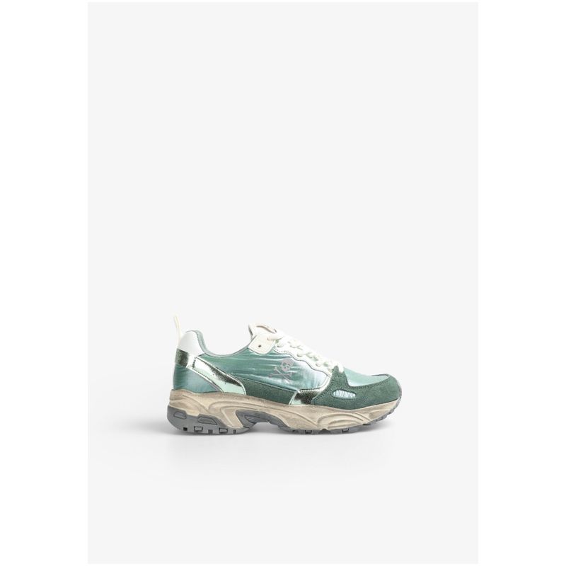 SCALPERS - Zapatillas Combinada Metalizada Green