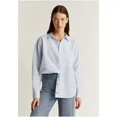SCALPERS - Camisa Lino Rayas Combinadas Bluestripes