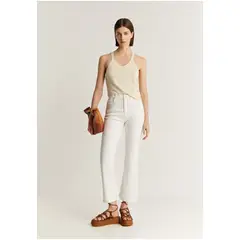 SCALPERS - Jeans Detalle Costura Trasera White