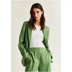 SCALPERS - Blazer Tejido Jacquard Green