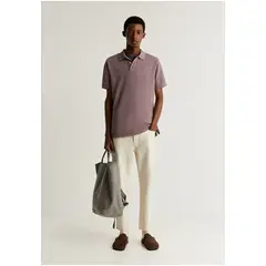 SCALPERS - Polo Básico Calavera Tono Burgundy