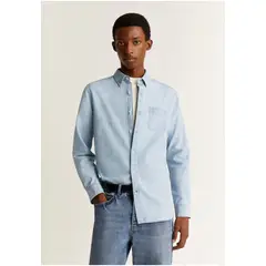 SCALPERS - Camisa Denim Bolsillo Lightdenim