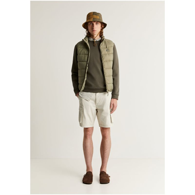 SCALPERS - Chaleco Acolchado Calavera Lightkhaki