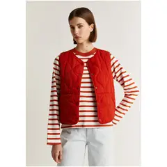 SCALPERS - Chaleco Acolchado Cuello Redondo Darkorange
