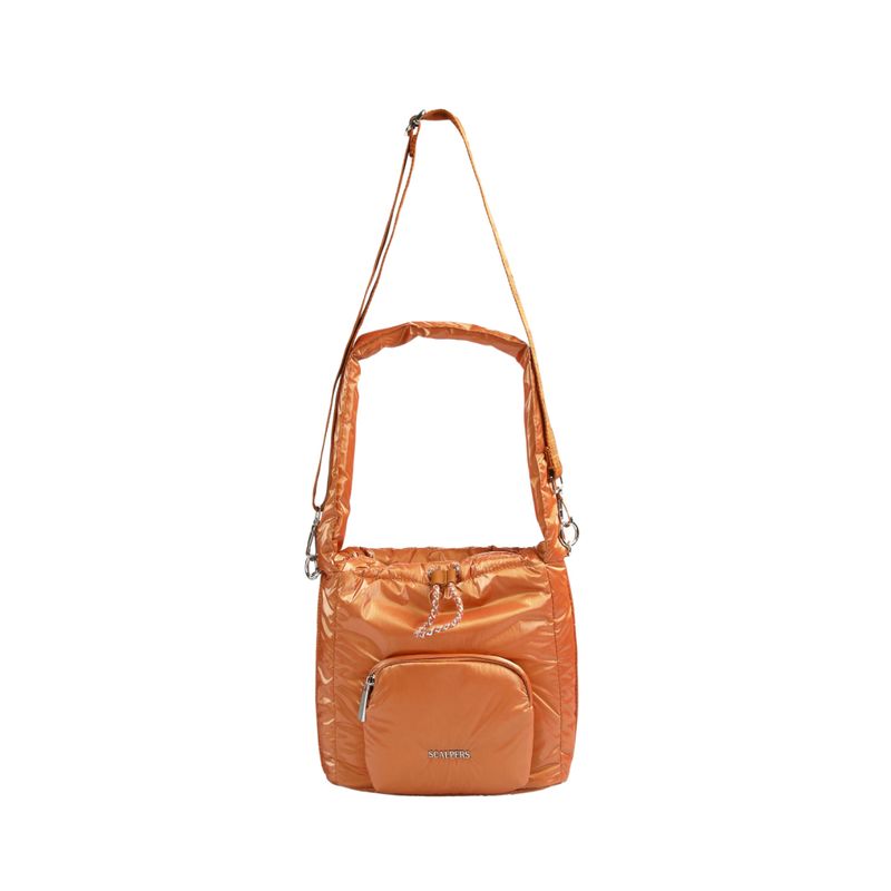SCALPERS - Bolso Bucket Acolchado Metallicorange
